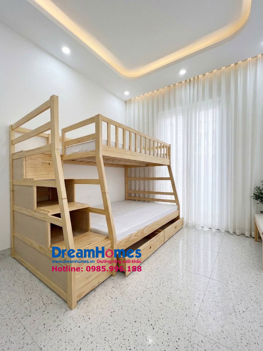 giường tầng cho bé GT 192 1m4-1m2 màu gỗ Tự Nhiên tại Hà Nội giường tầng cho bé GT 192 1m4-1m2 màu gỗ Tự Nhiên tại Hà Nội